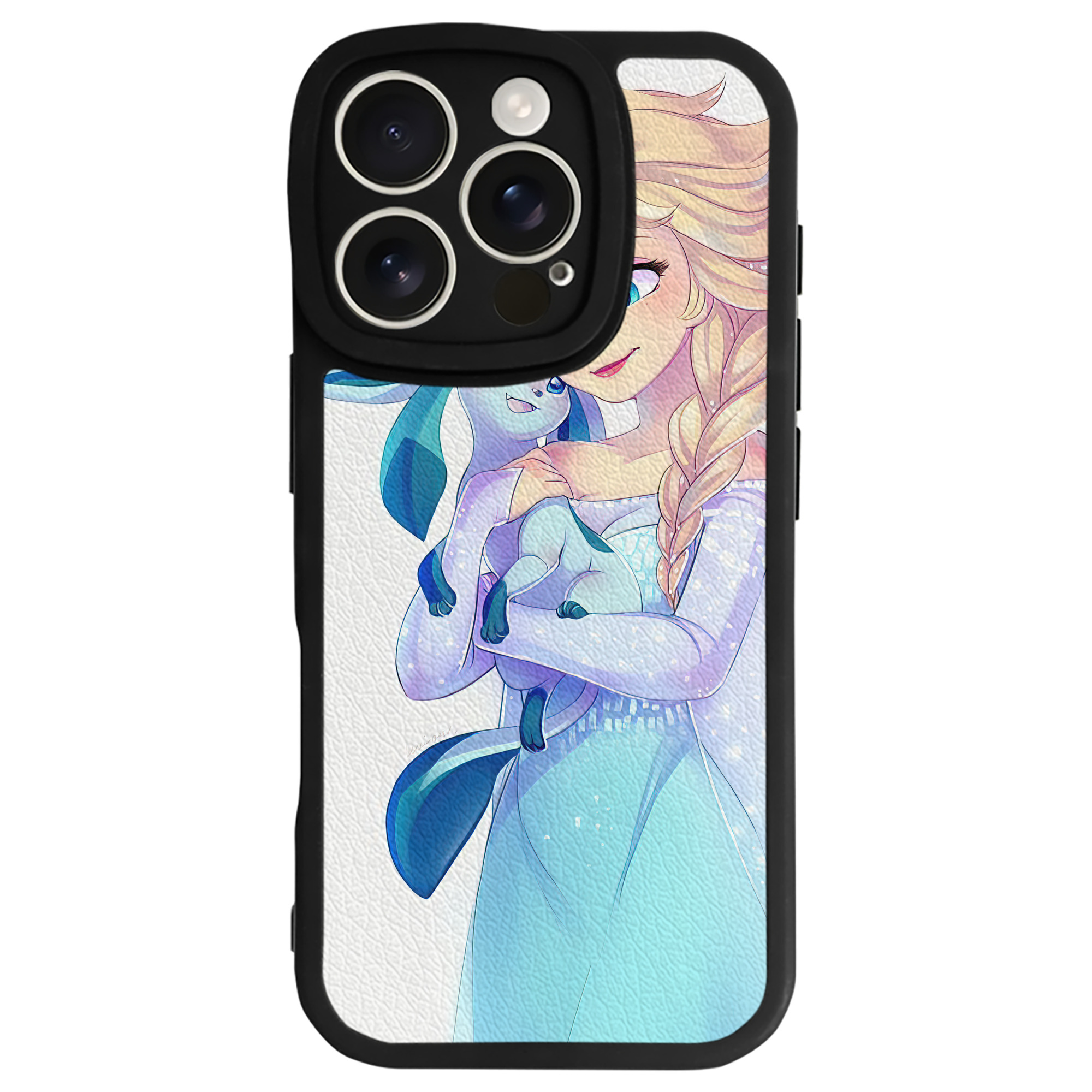 （画像用） アナと雪の女王 アンナ エルサ Frozen Anna Elsa 【iPhone 16シリーズ対応】シリコンスマホケース（レザー調） 材質：シリコン